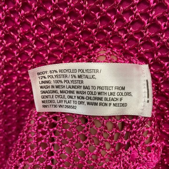 A New Day Women's Open Work Sweater Tank Sheer Knit Midi Dress Pink Size S - Picture 5 of 5